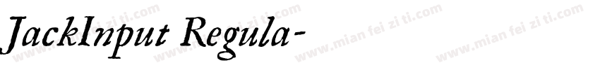 JackInput Regula字体转换